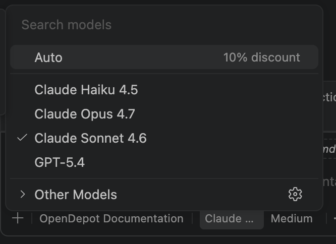VSCode No Set Thinking Budget